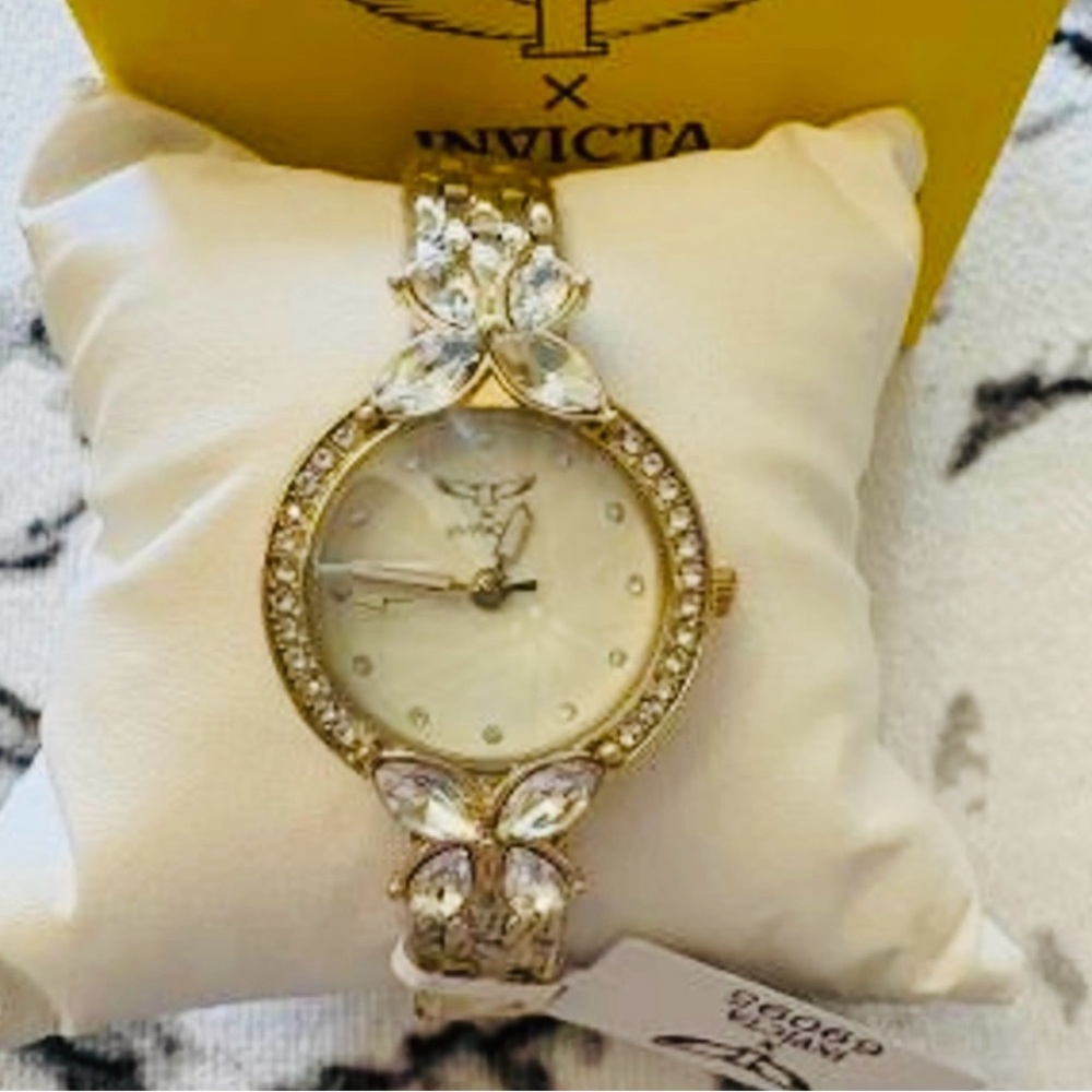 Invicta Women's Gold and Silver Butterfly Watch